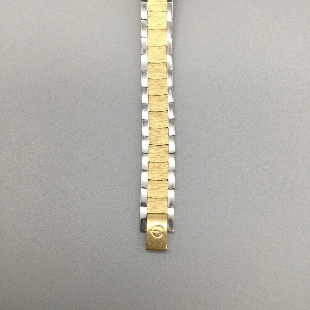 Elgin Womens Watch 18mm MOP Dial Two Tone Diamond EG259N New Battery 6.75